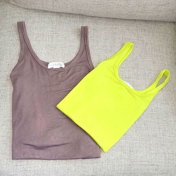 2 for $26** TWO Like New Forever 21 tanks M - Picture 1 of 4